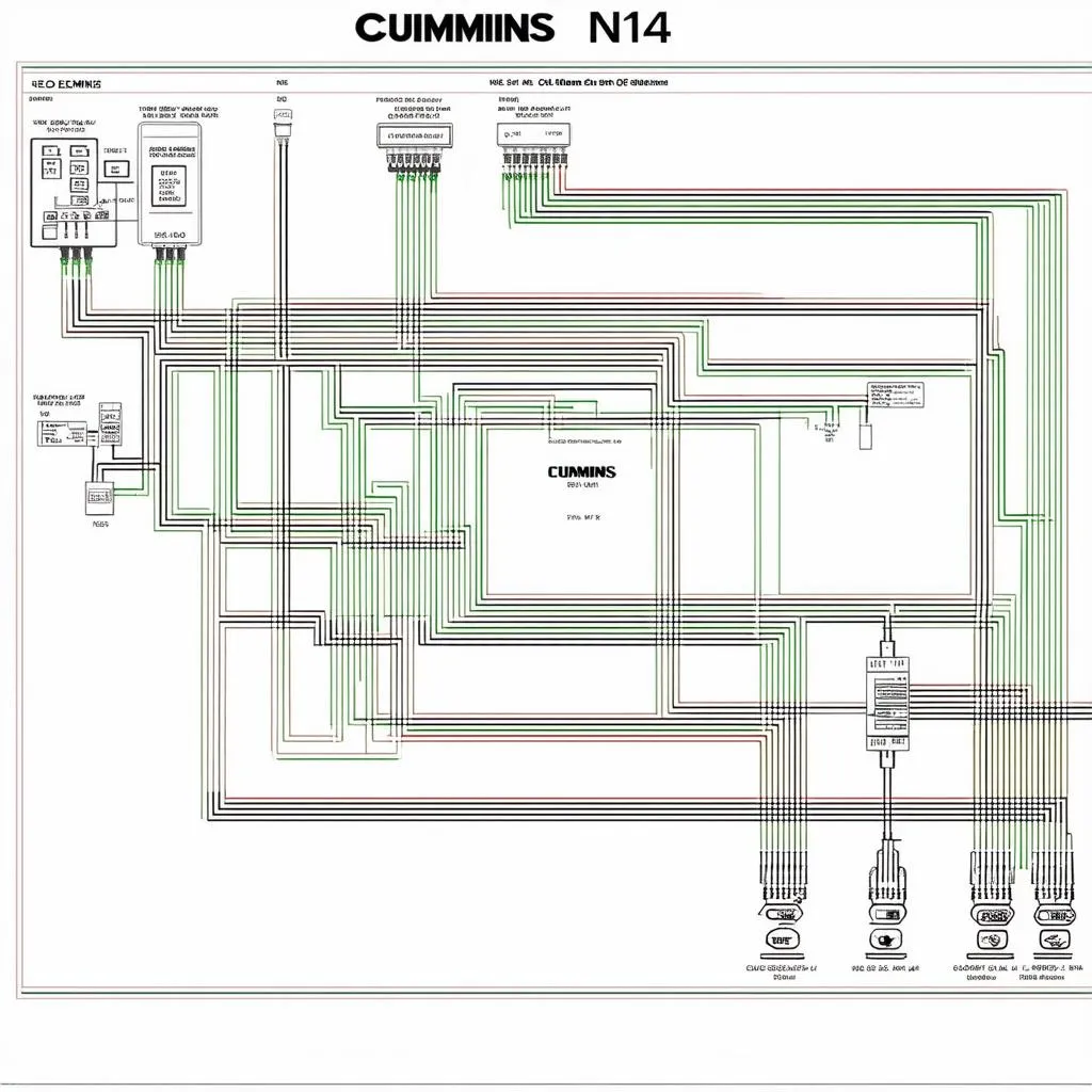 Diagramme de câblage ECM Cummins N14