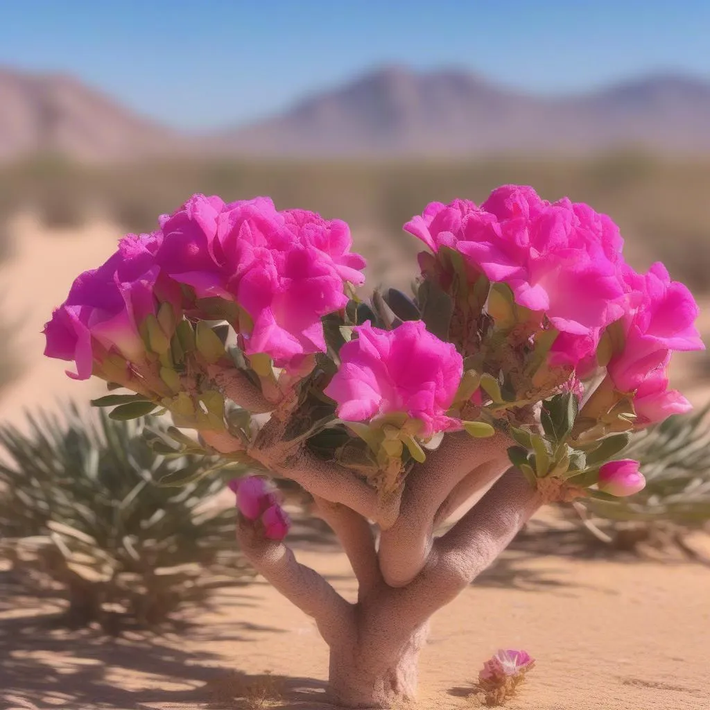 Rose du désert en fleurs