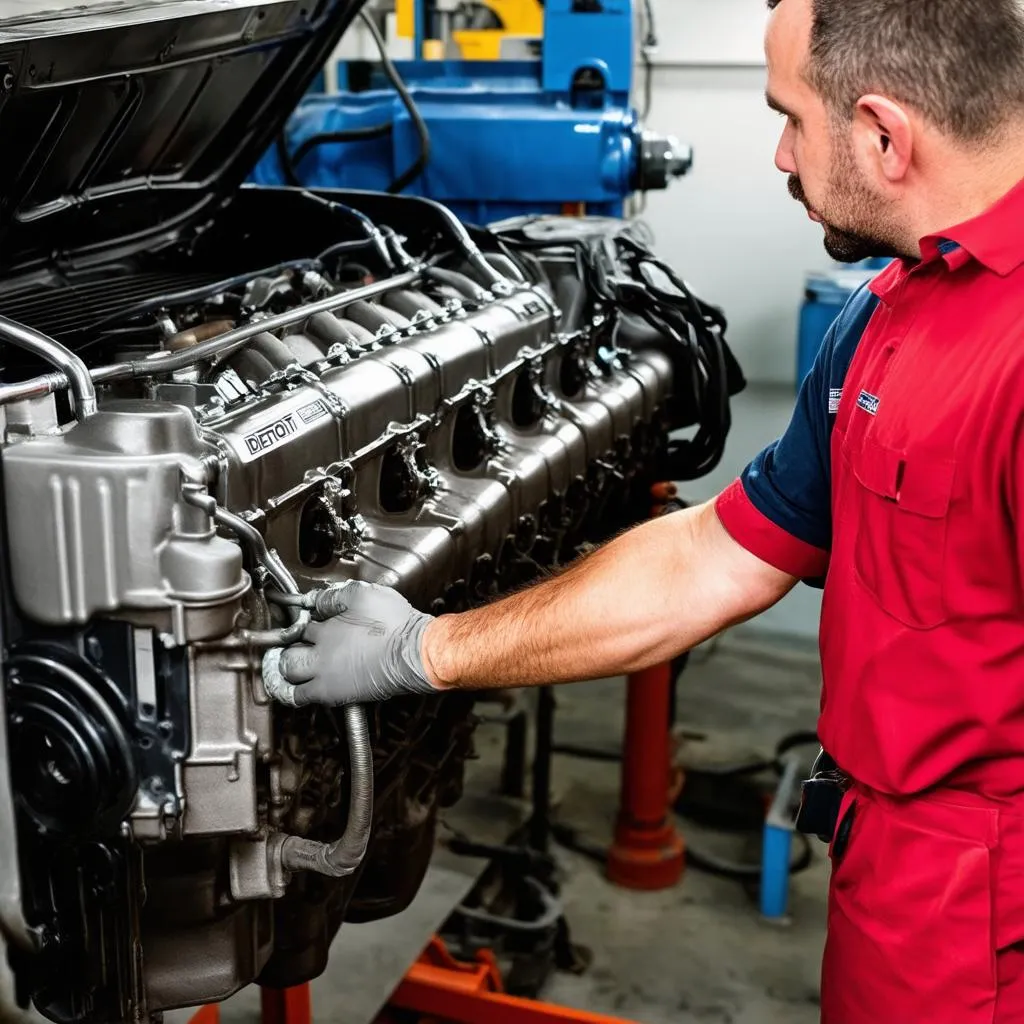 Emplacement du numéro de série d'un moteur Detroit Diesel