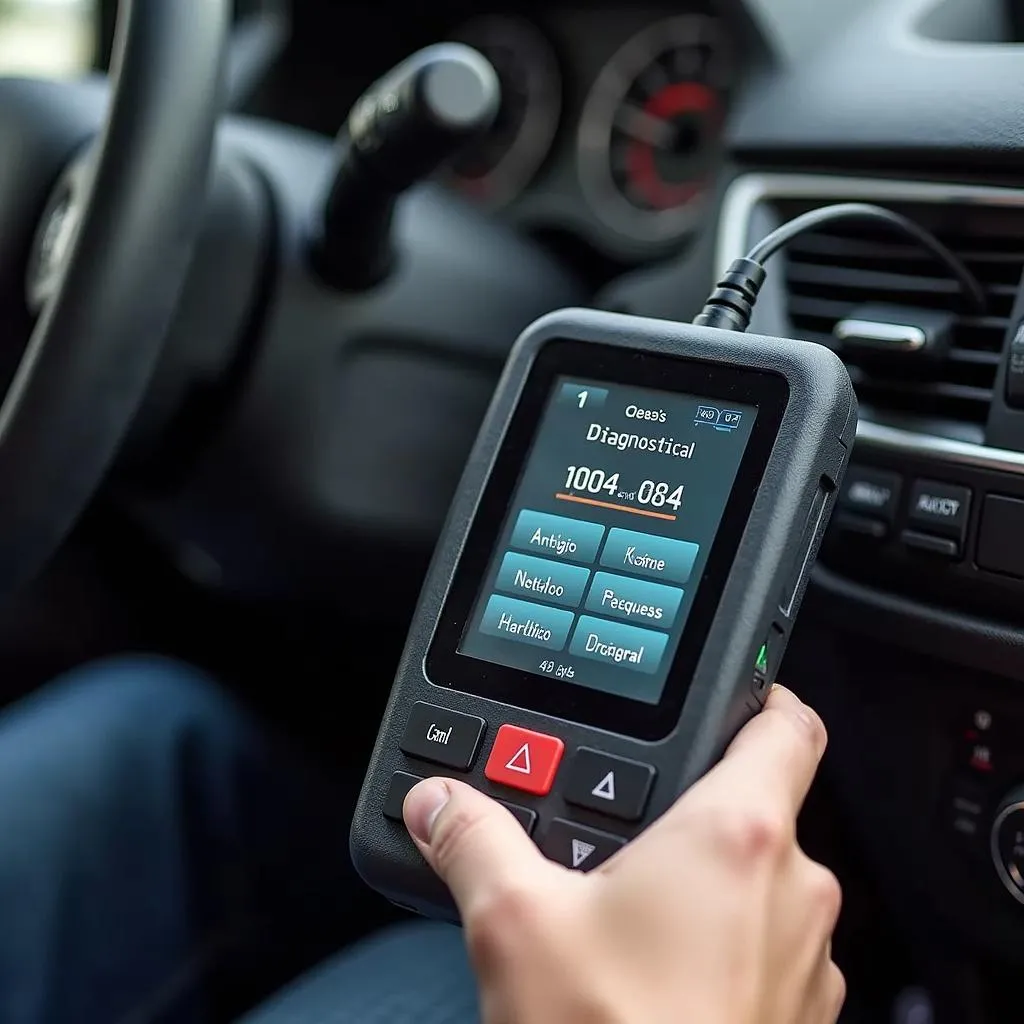 Outil de diagnostic automobile moderne connecté à une voiture