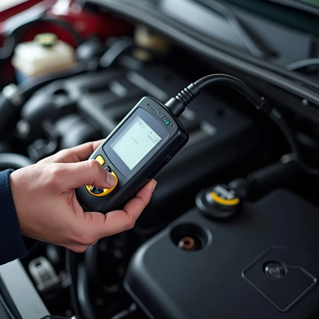 Diagnostic du moteur d'une voiture à l'aide d'un outil OBD2