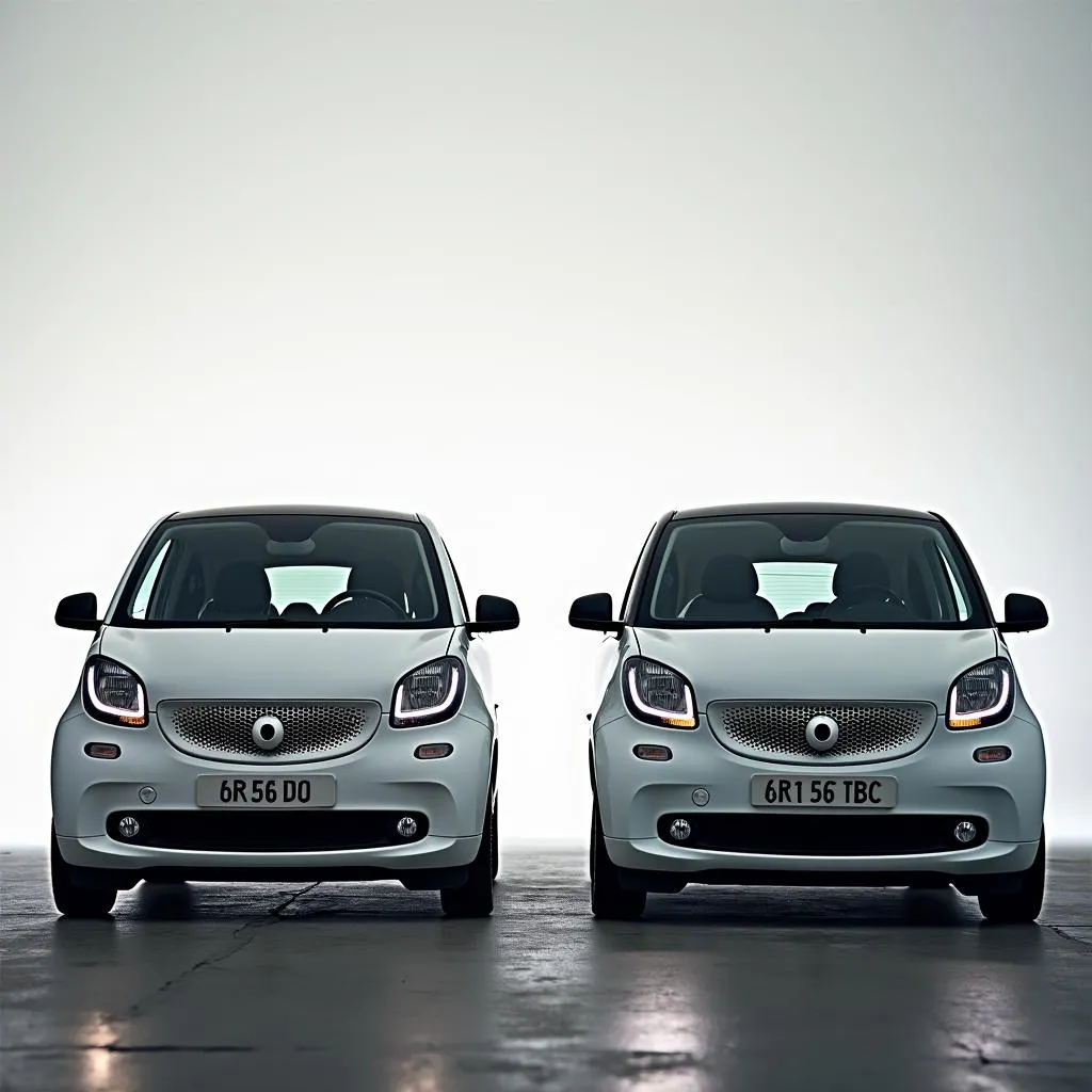 Comparaison de différents modèles de voitures urbaines, dont la Smart Fortwo