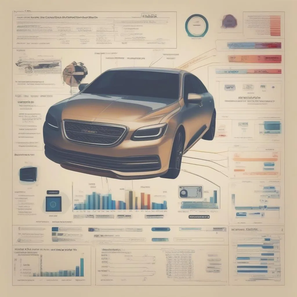 Ecran de l'outil de diagnostic automobile