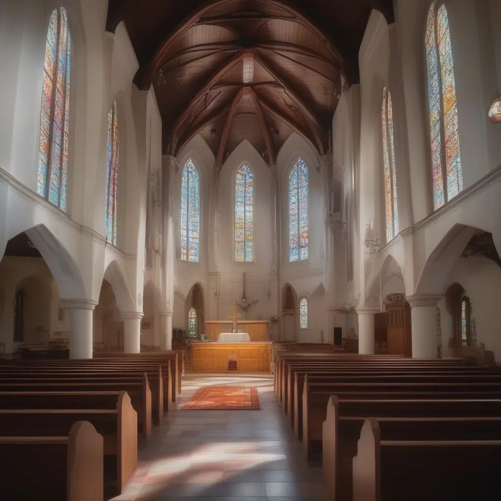 Intérieur de l'église réformée de Mulhouse