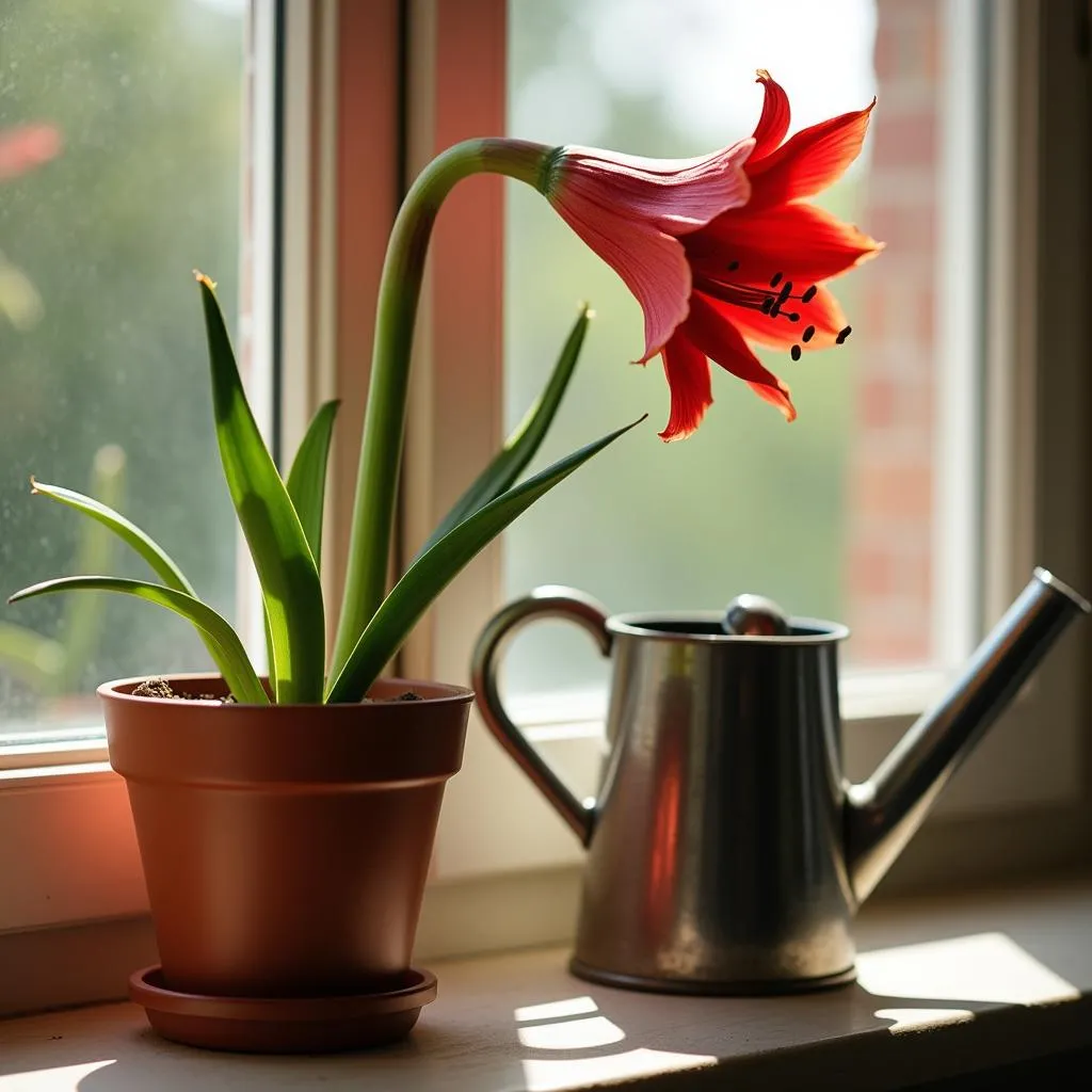 Entretien Amaryllis: Lumière et Arrosage