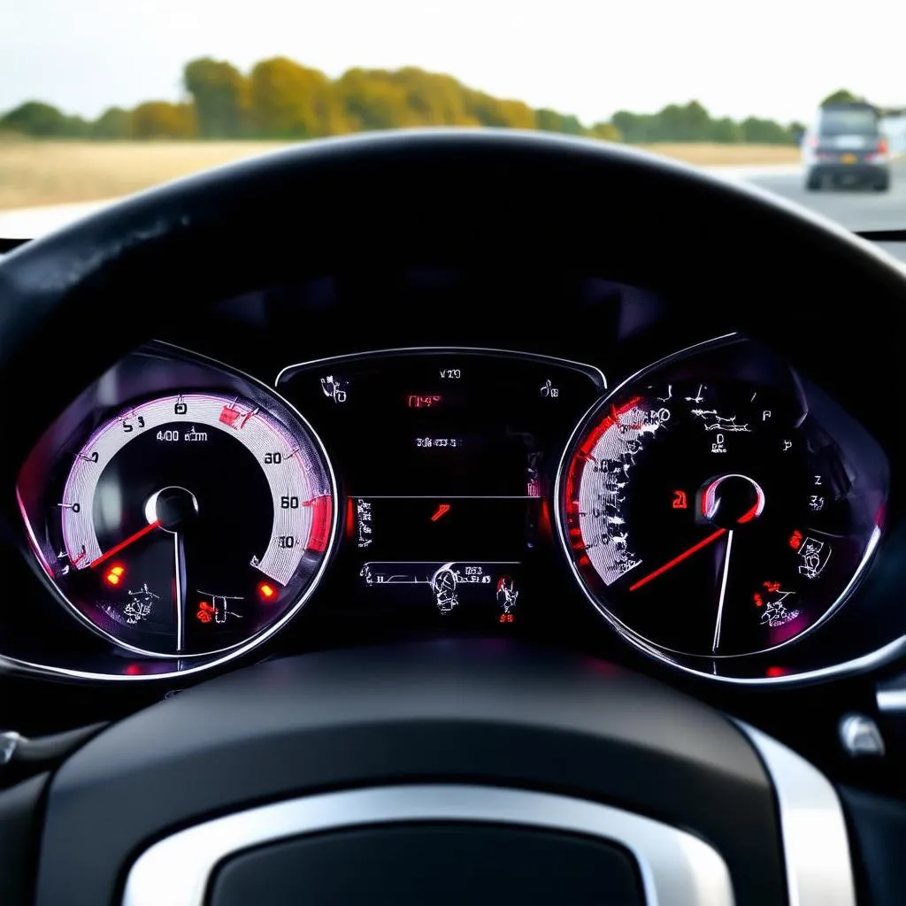 Tableau de bord de voiture européenne