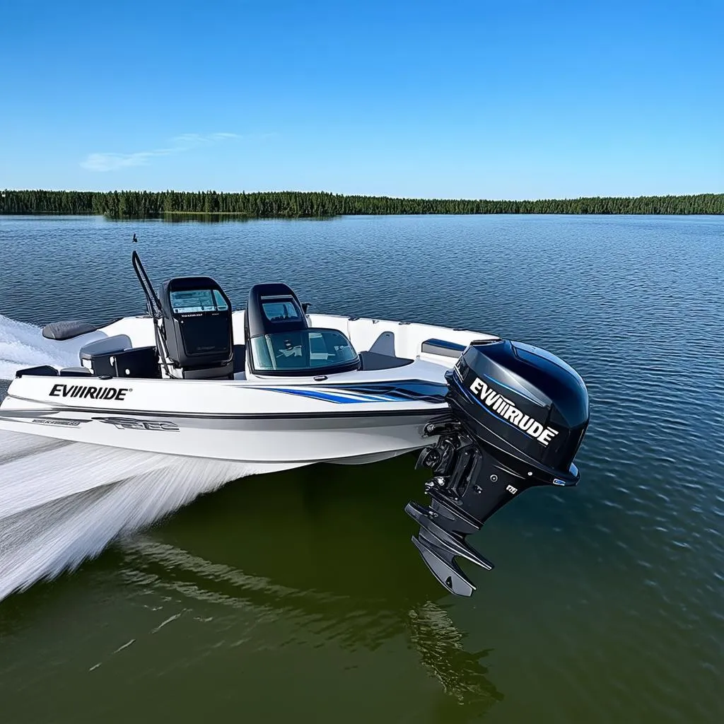 Bateau avec moteur Evinrude E-TEC