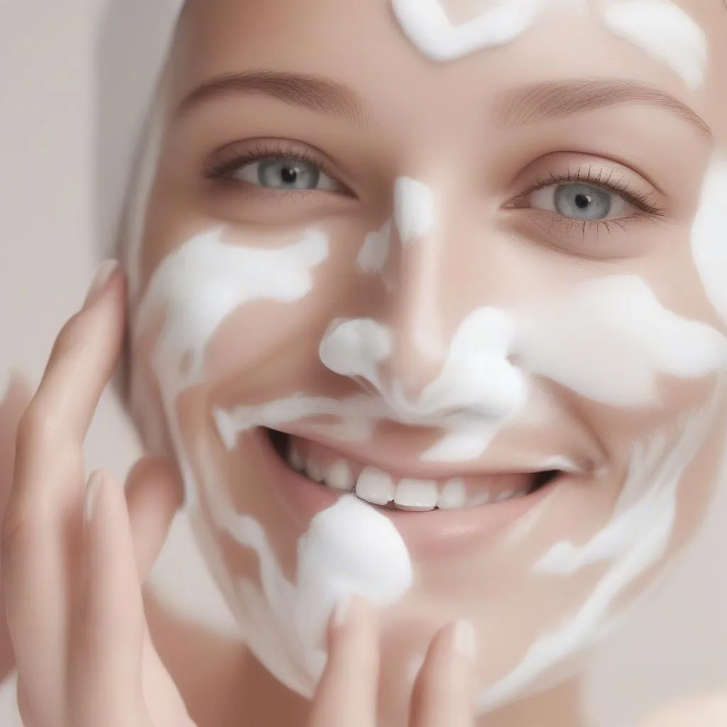 femme appliquant de la crème hydratante