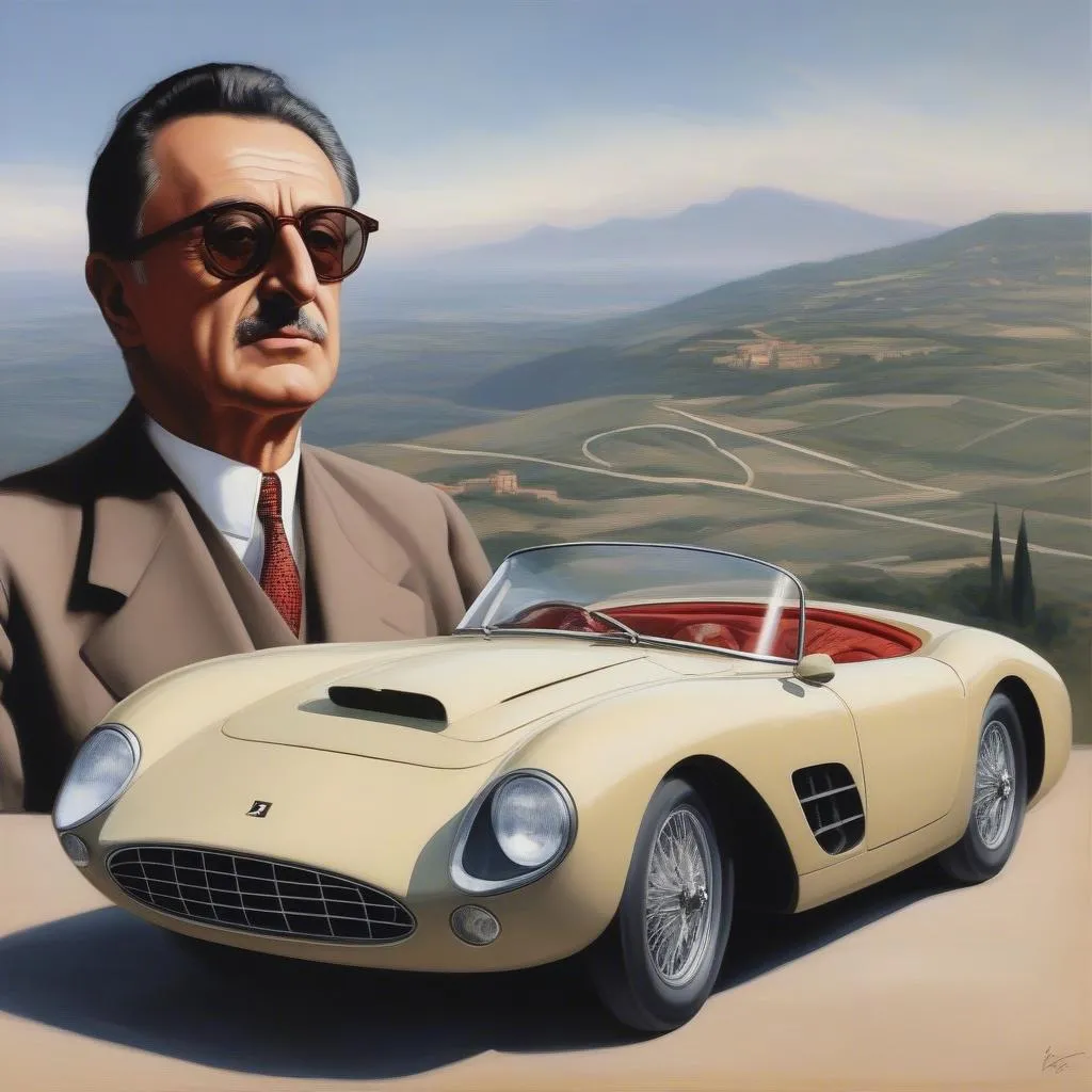 Enzo Ferrari et la Ferrari