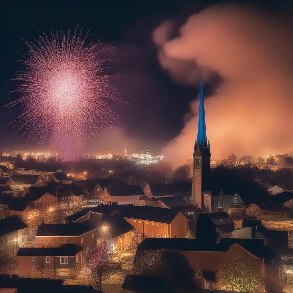 Feu d'artifice à Saint-Laurent-des-Autels