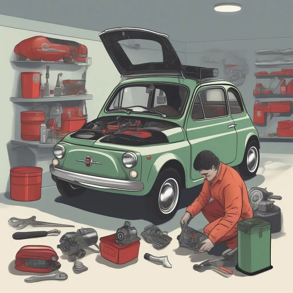 fiat 500 oil change