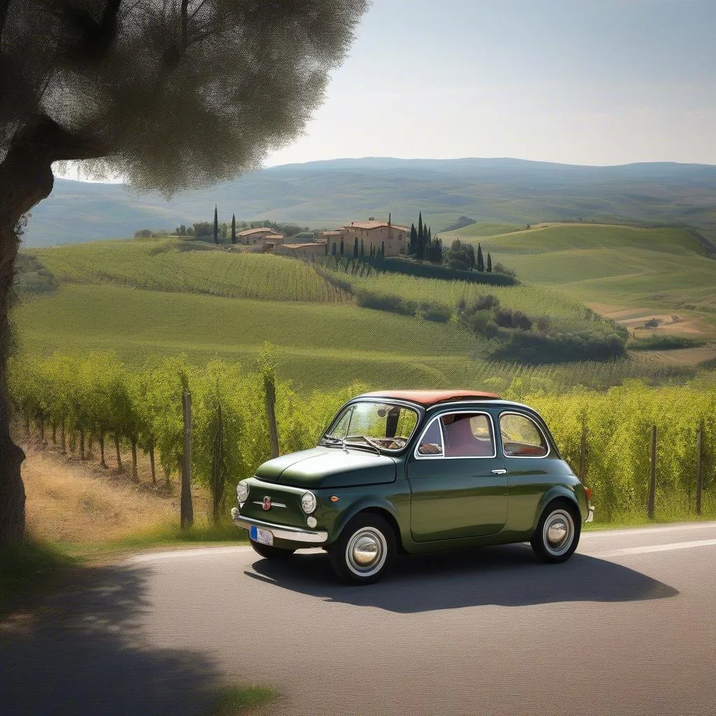 Fiat 500 en Toscane