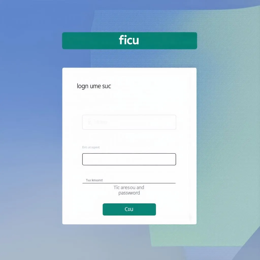 Ecran de connexion Ficu