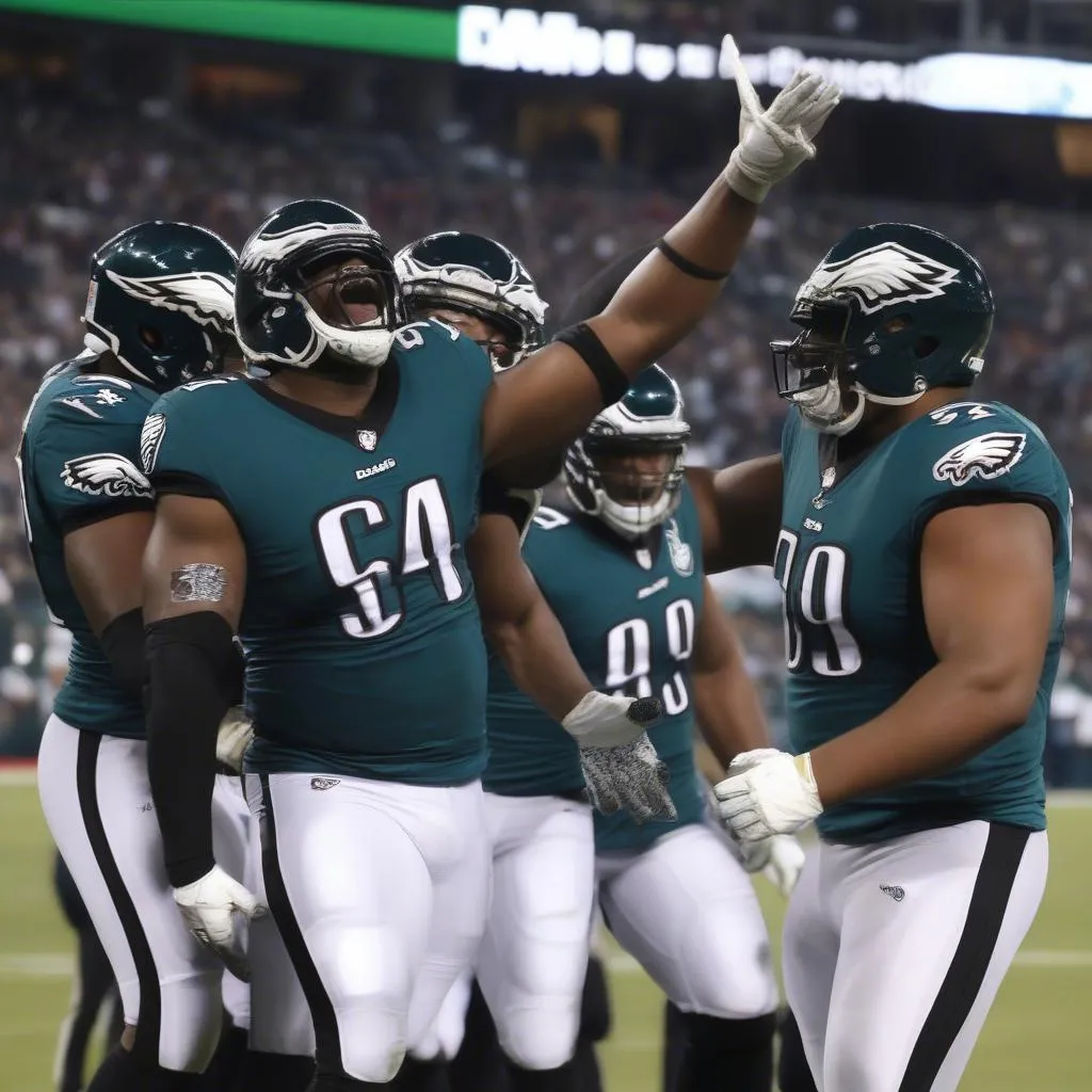 Fletcher Cox celebrating