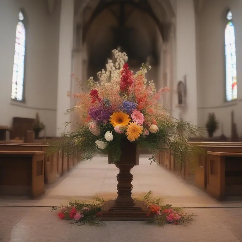 Fleurs pour autel liturgie