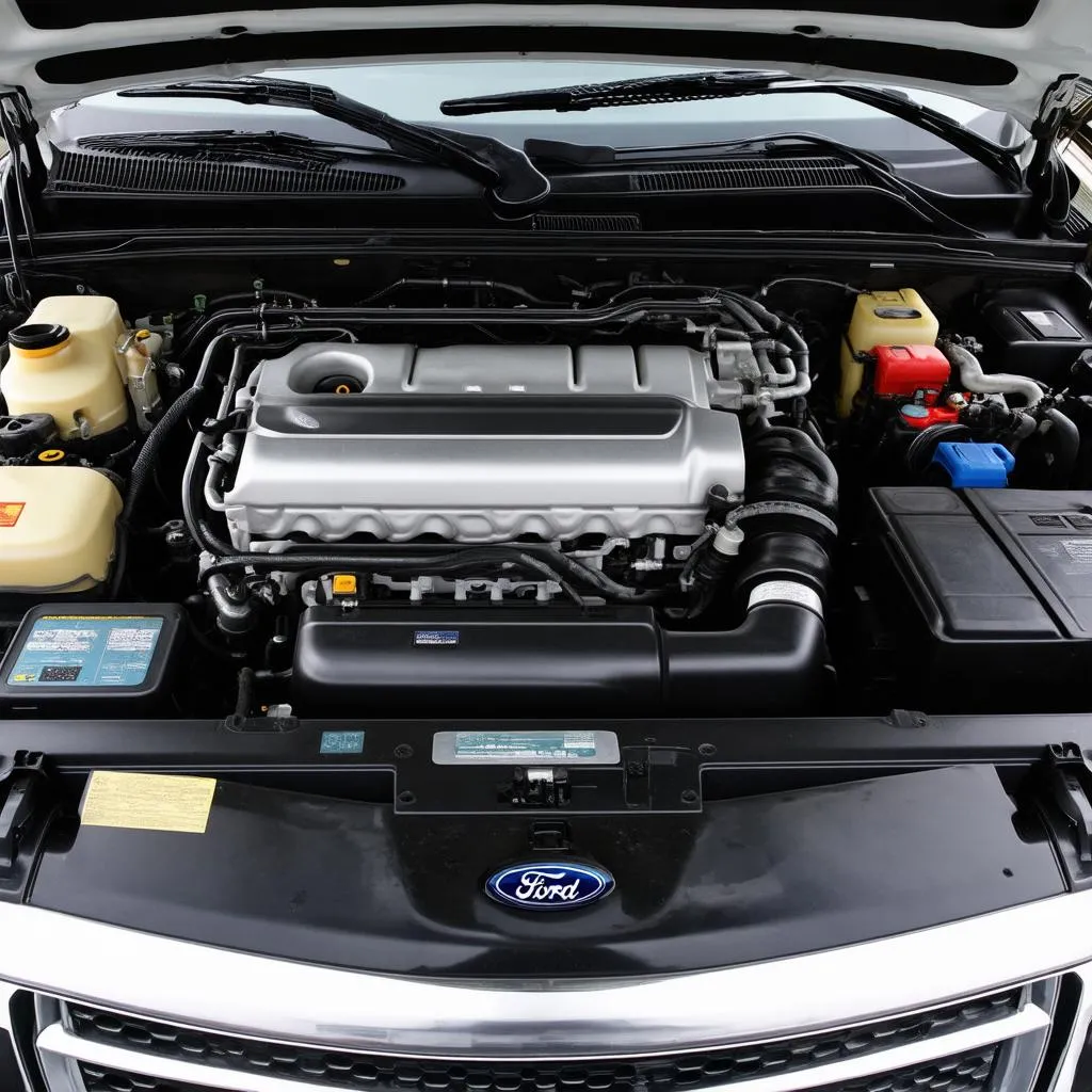 Engine of a Ford Econoline Van E350