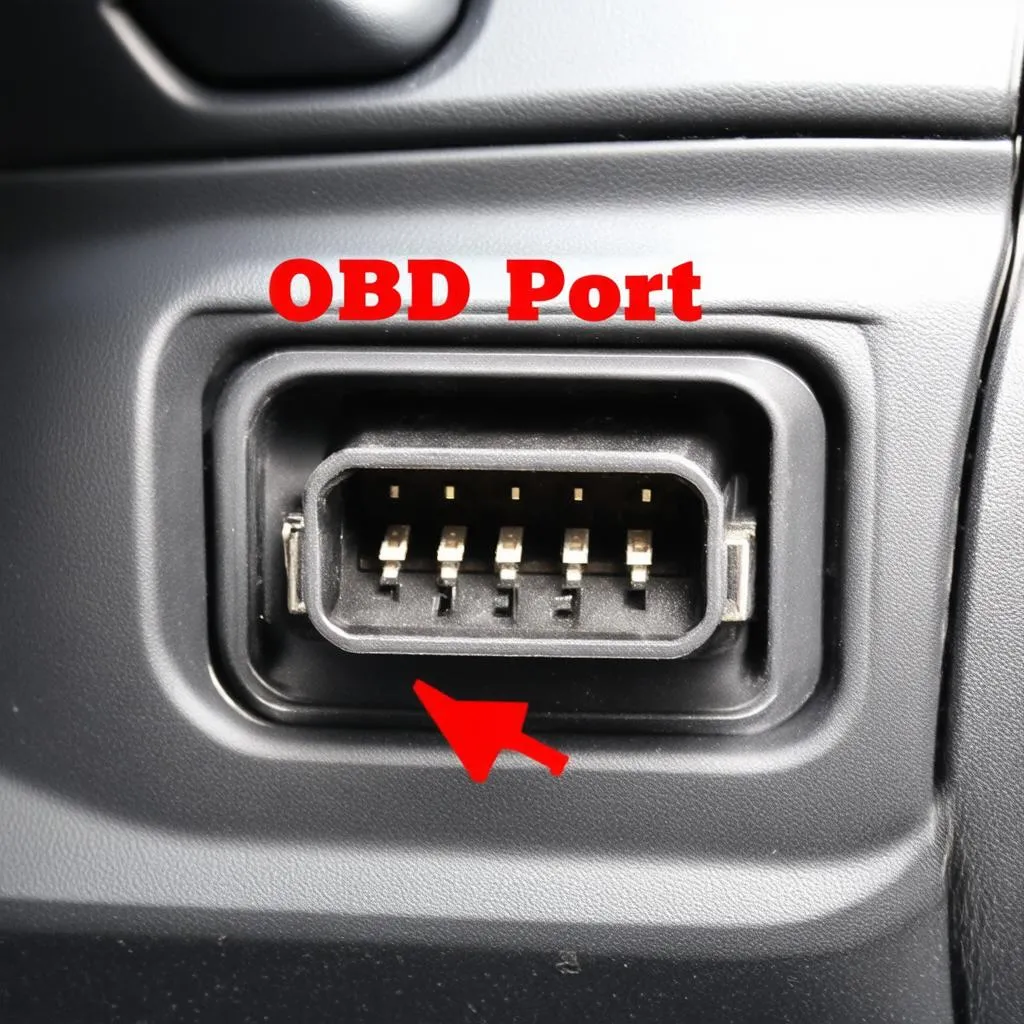 Emplacement du port OBD sur une Ford Everest