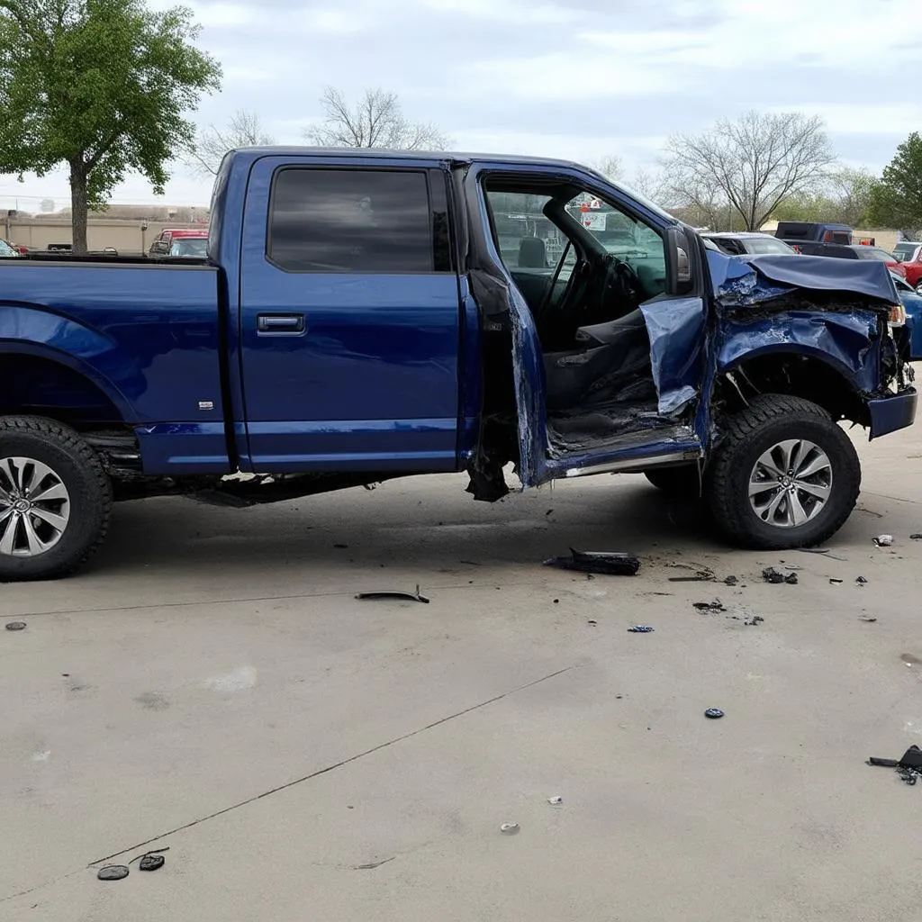 Ford F-150 après un accident