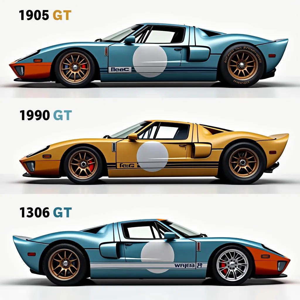 Différentes générations de Ford GT