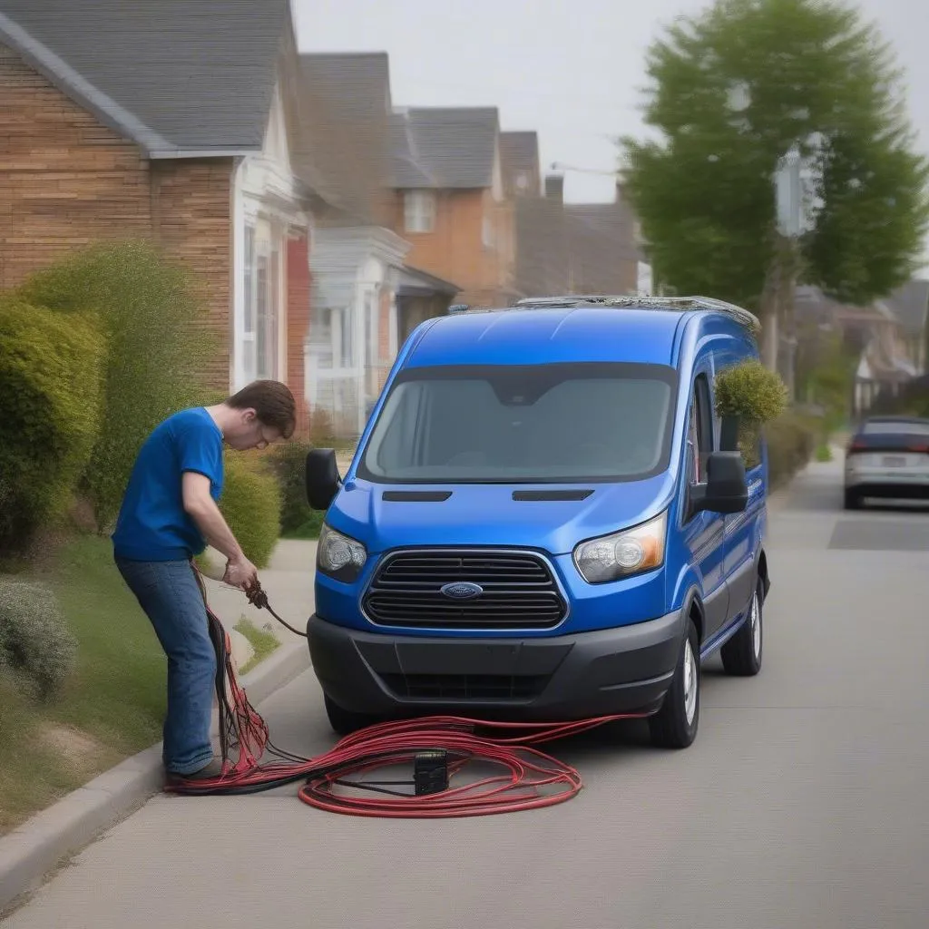 Ford Transit jump start