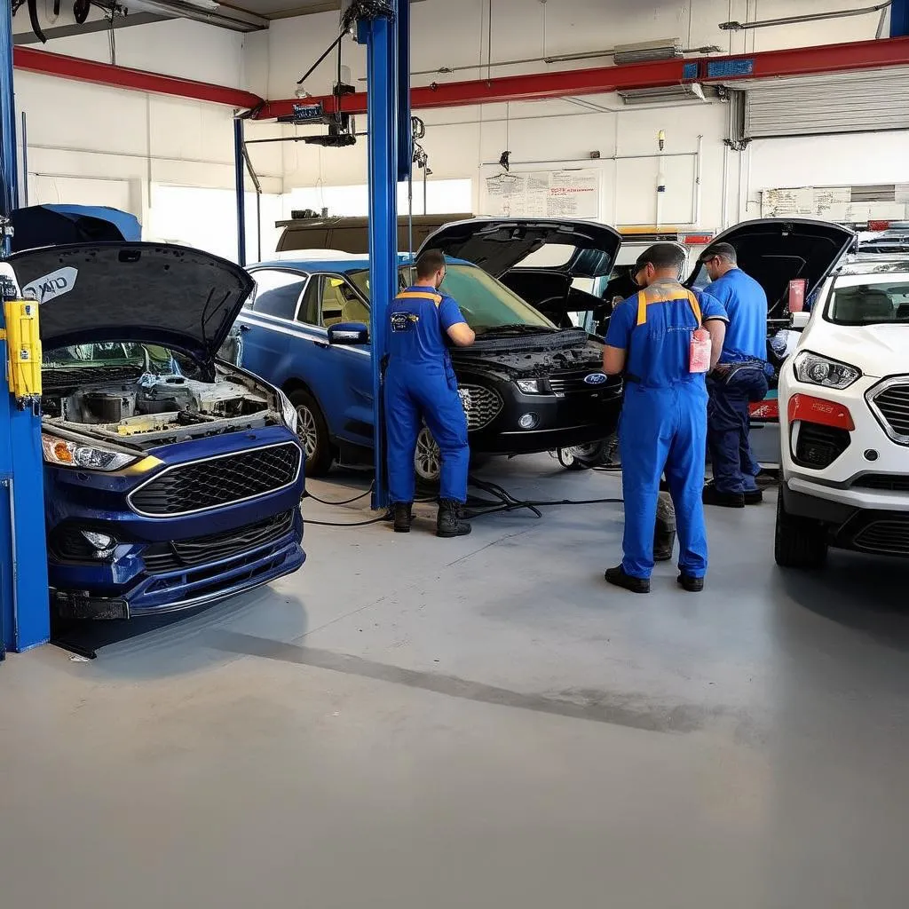 Atelier de réparation de voitures Ford