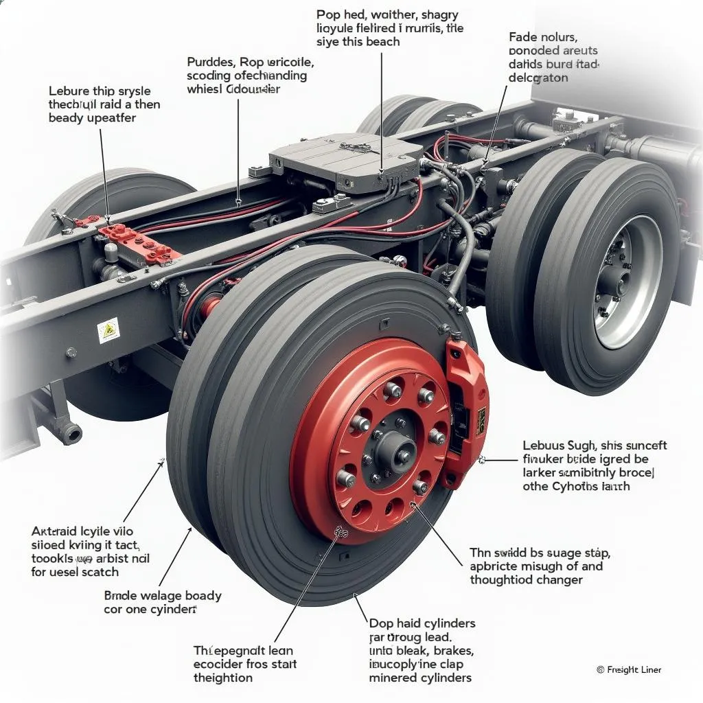 Système de freinage d'un camion Freightliner M2