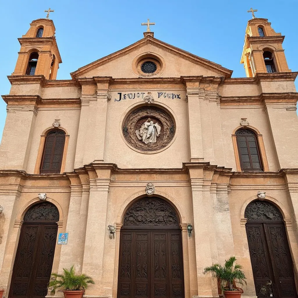 Façade de l'église des Jésuites à Funchal