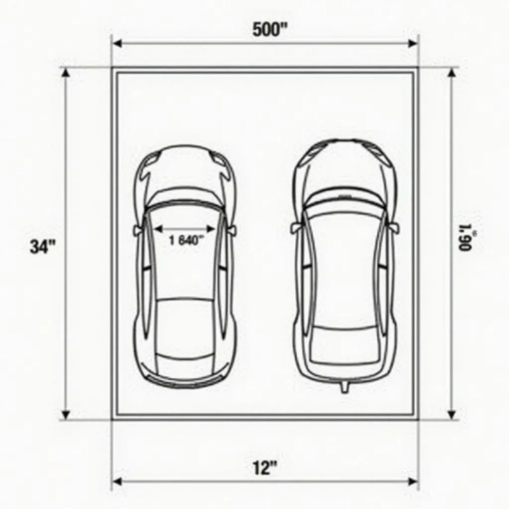 Garage double standard : dimensions