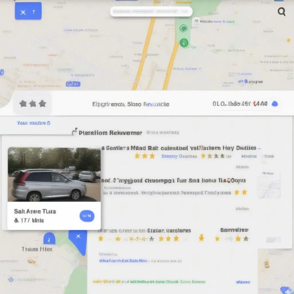 Lire des avis sur les garages sur Google Maps