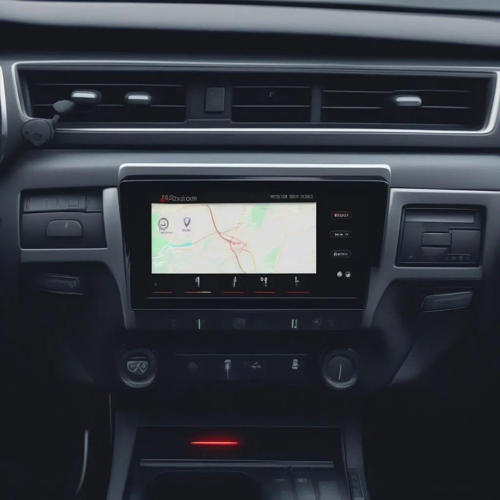 GPS tracker plugged into a car's OBD port