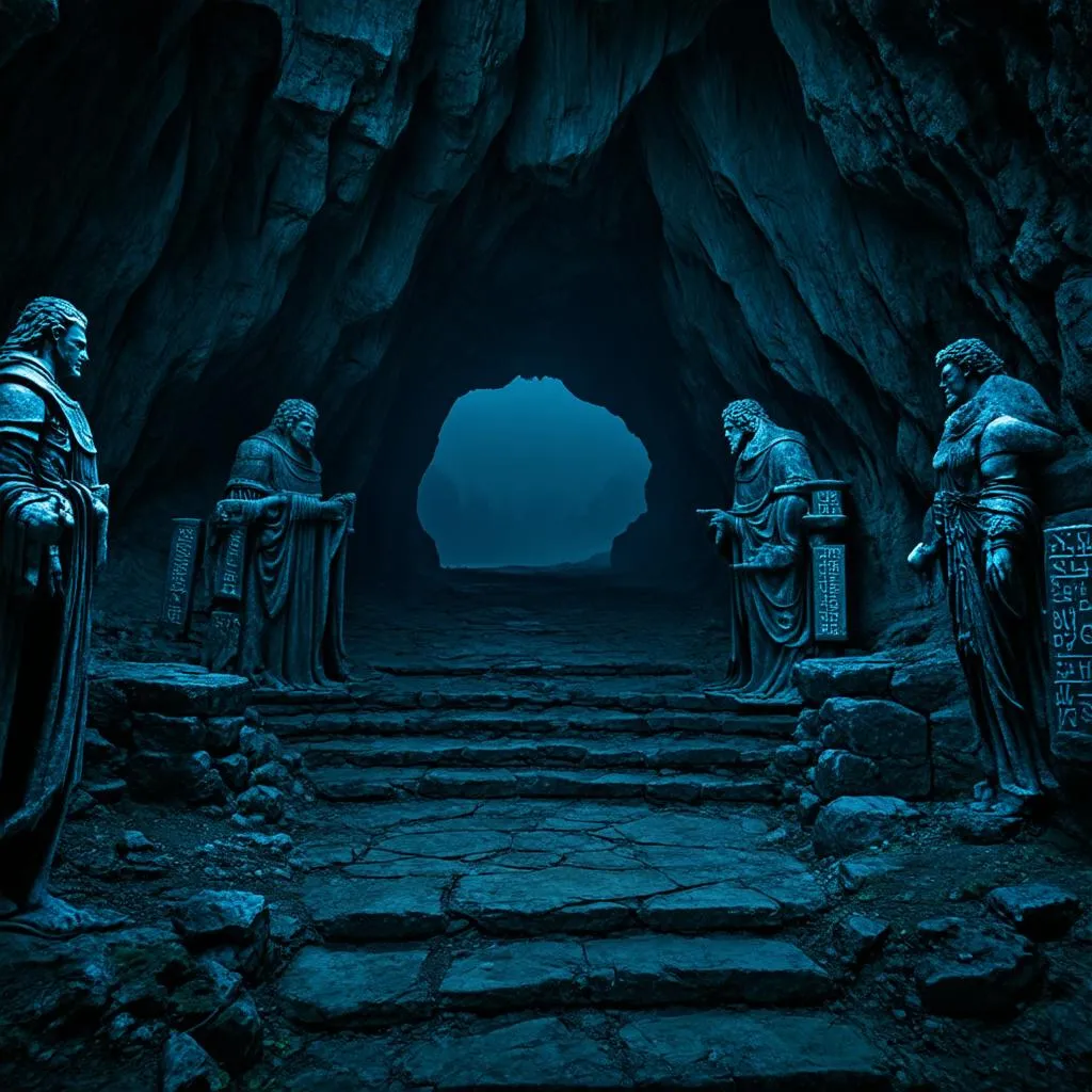 Entrée de la grotte d'Ymir