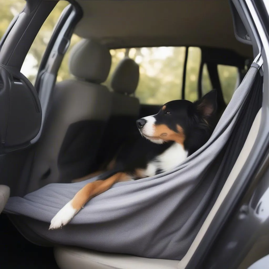 Hamac confortable pour chien dans la voiture