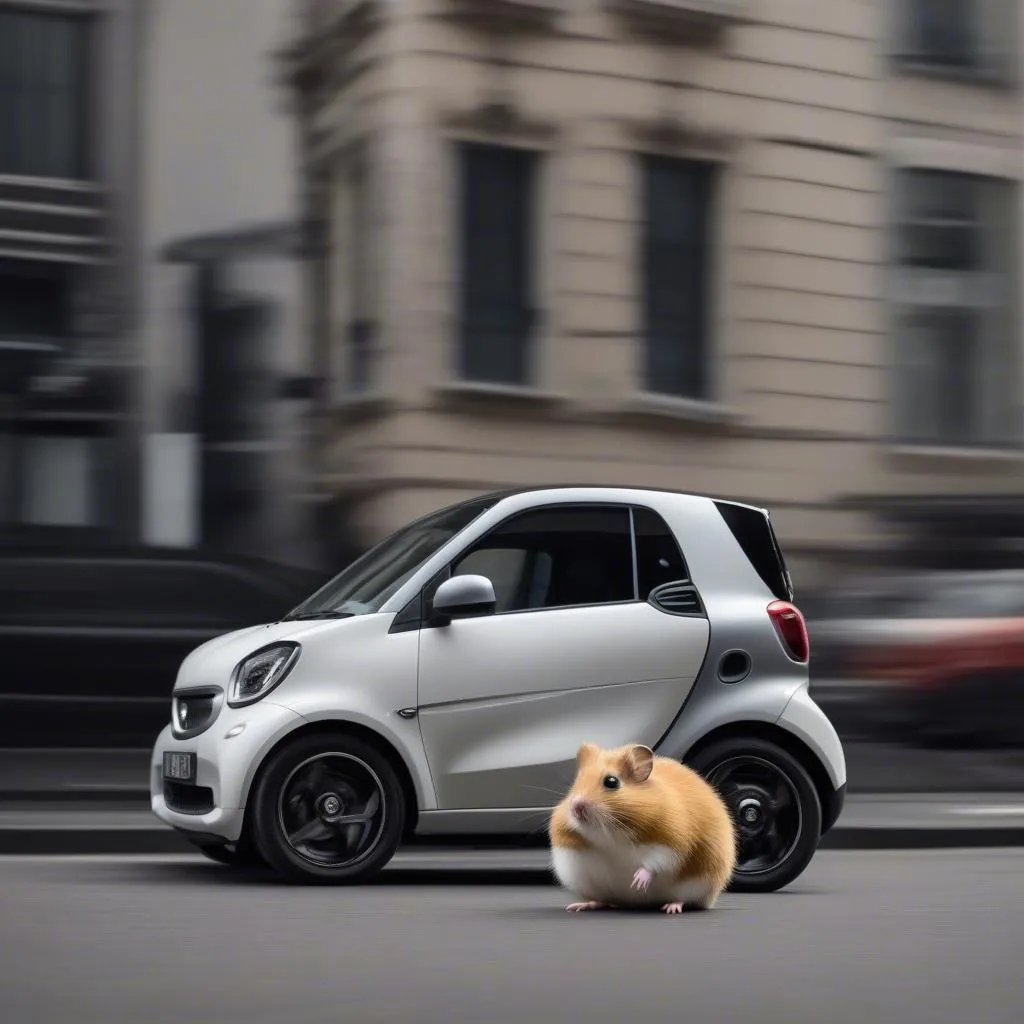 La Smart ForTwo, une voiture compacte souvent associée à la "voiture hamster"