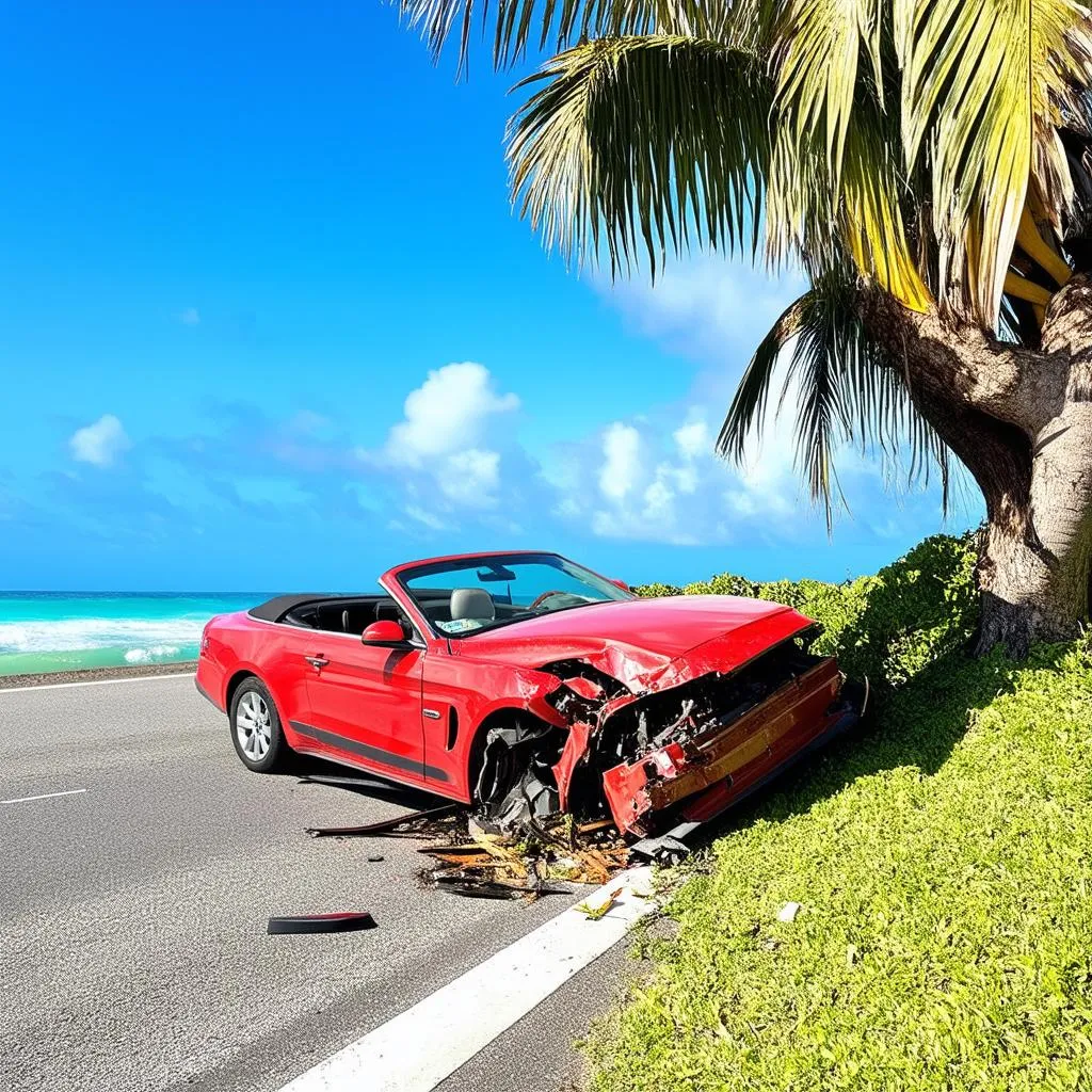 Accident de voiture à Hawaï