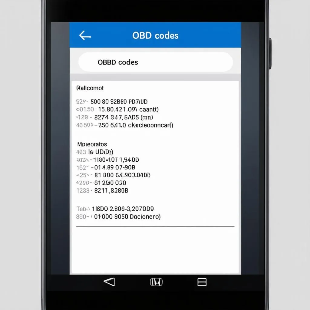 Honda Civic OBD Codes