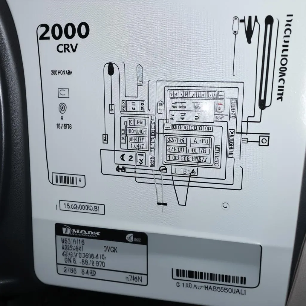 Schéma de câblage autoradio Honda CRV 2000