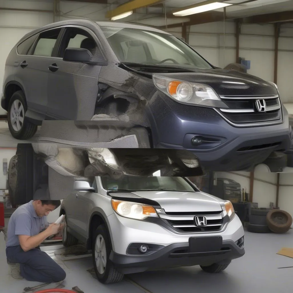 Inspection d'une Honda CRV 2012 pour vérifier le kilométrage