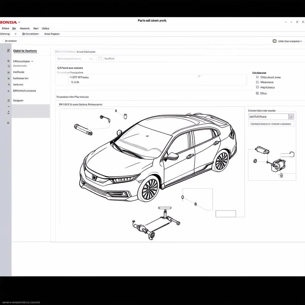 Interface utilisateur Honda EPC