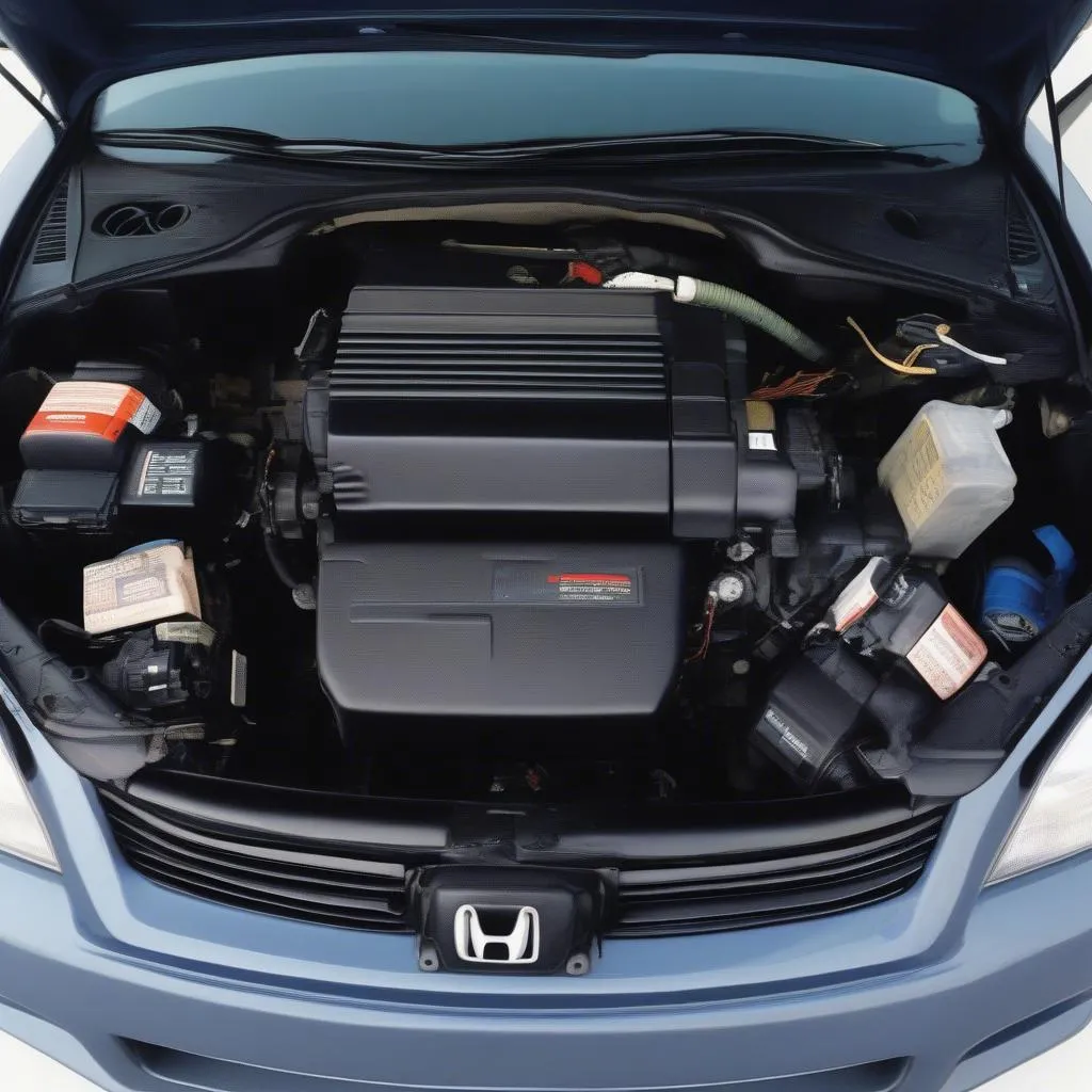 Compartiment moteur d'une Honda Accord 1997