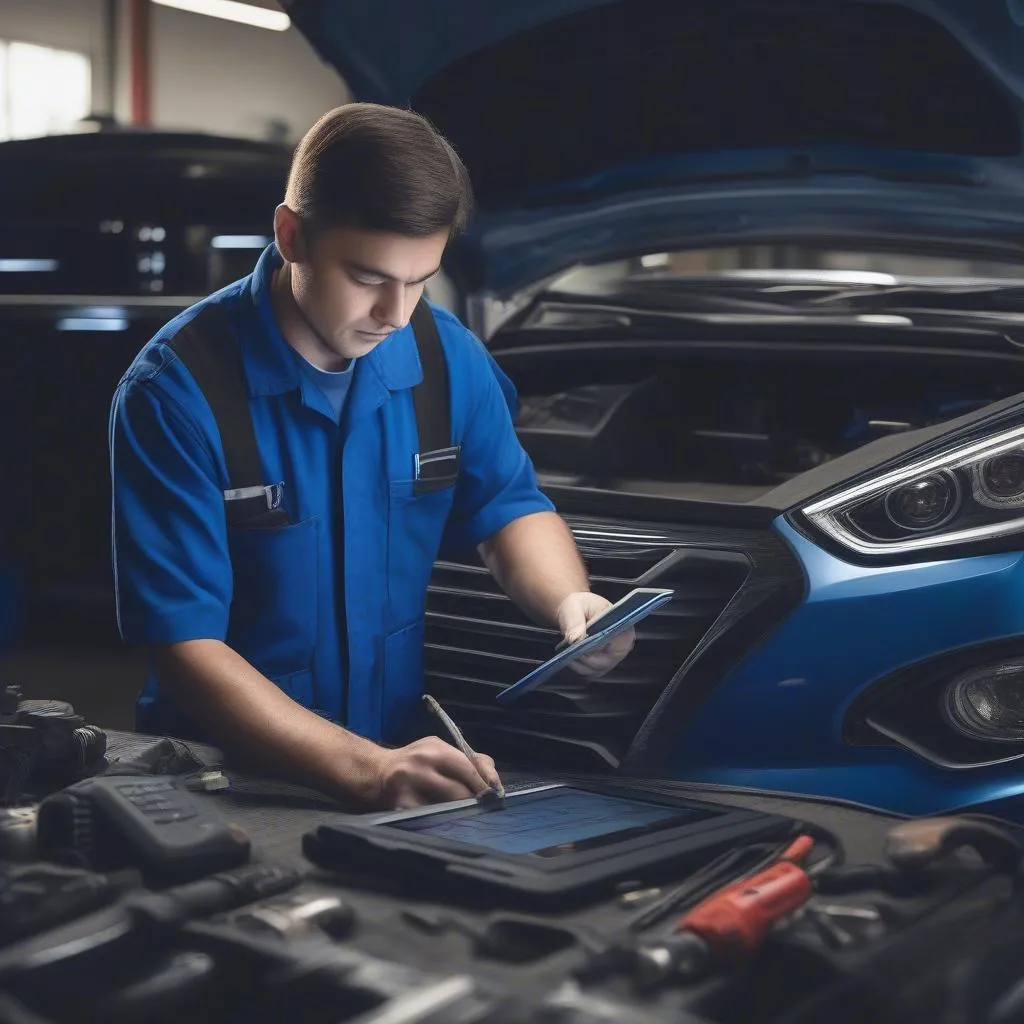 Réparation d'une voiture Hyundai