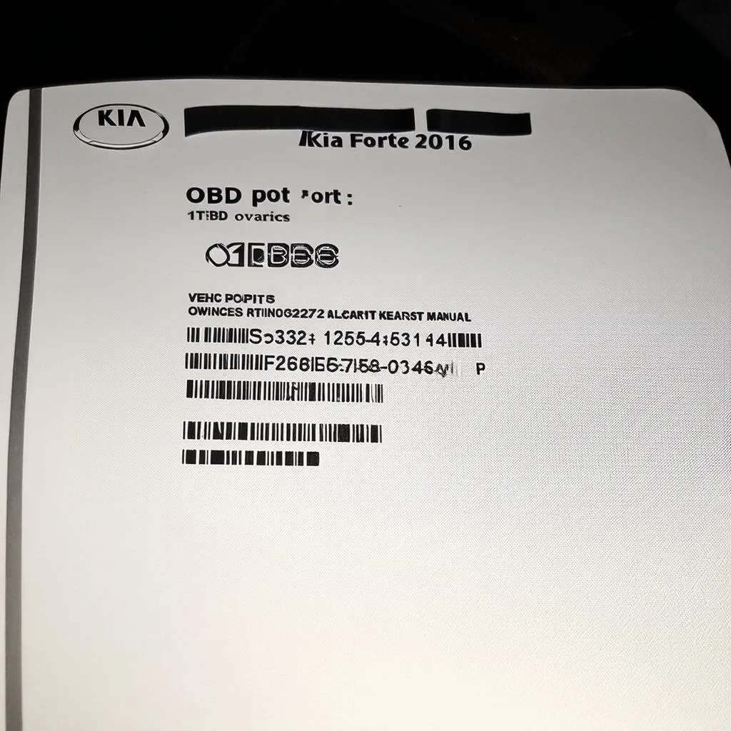 Kia Forte OBD Port Manual