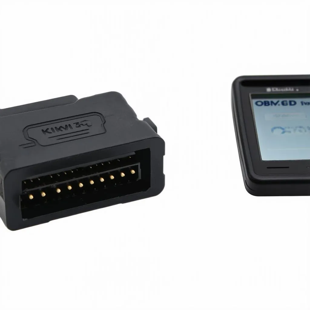 Adaptateur OBD Kiwi 3 connecté à un scanner