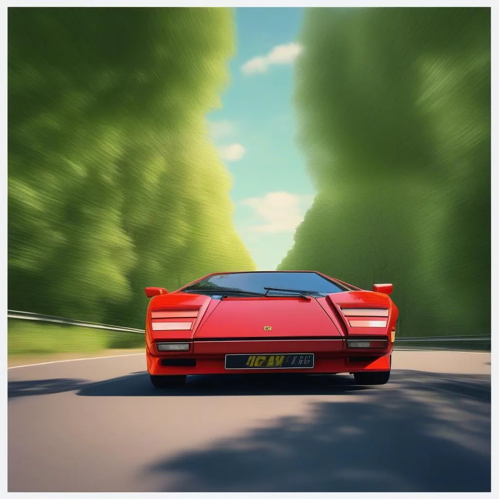 Lamborghini Countach rouge