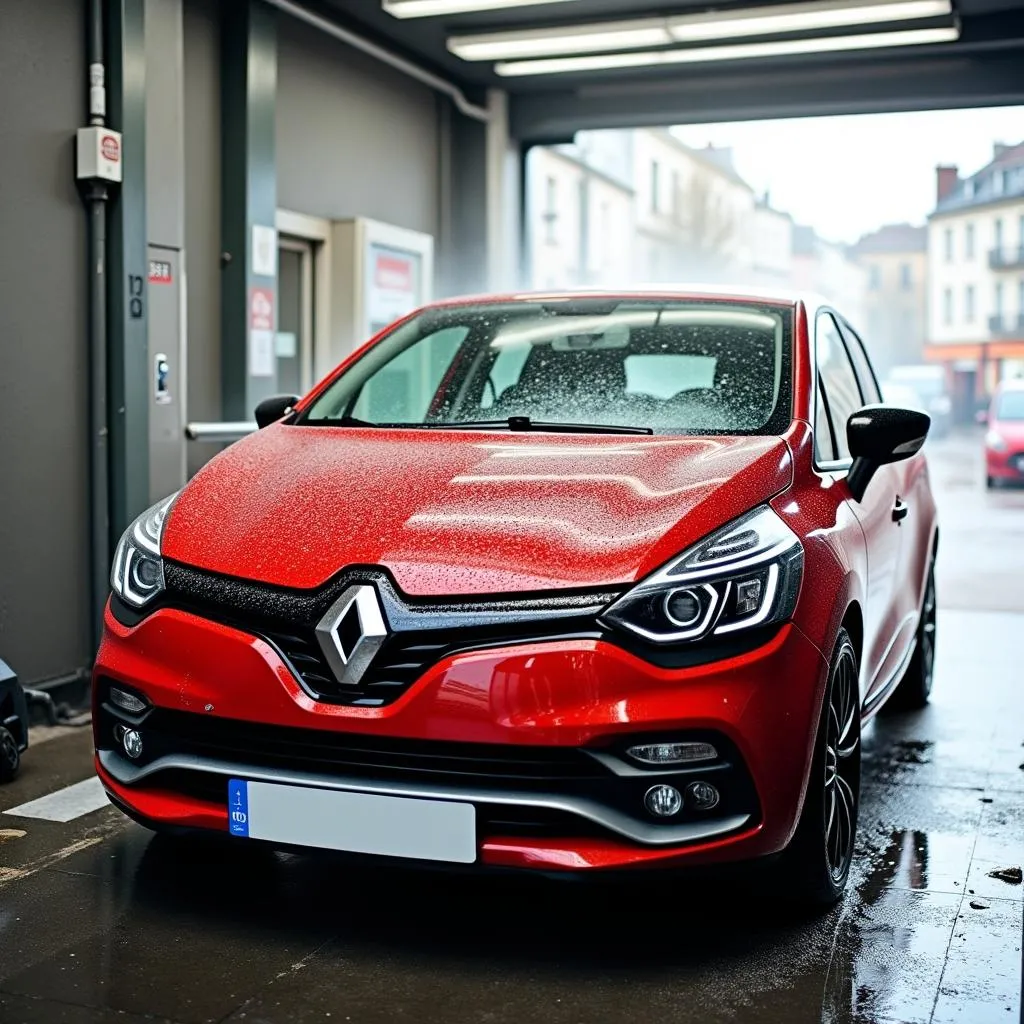 Lavage auto express pour une Renault Clio