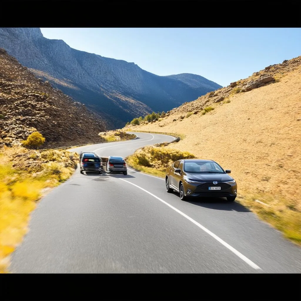 Voiture de location dans les montagnes