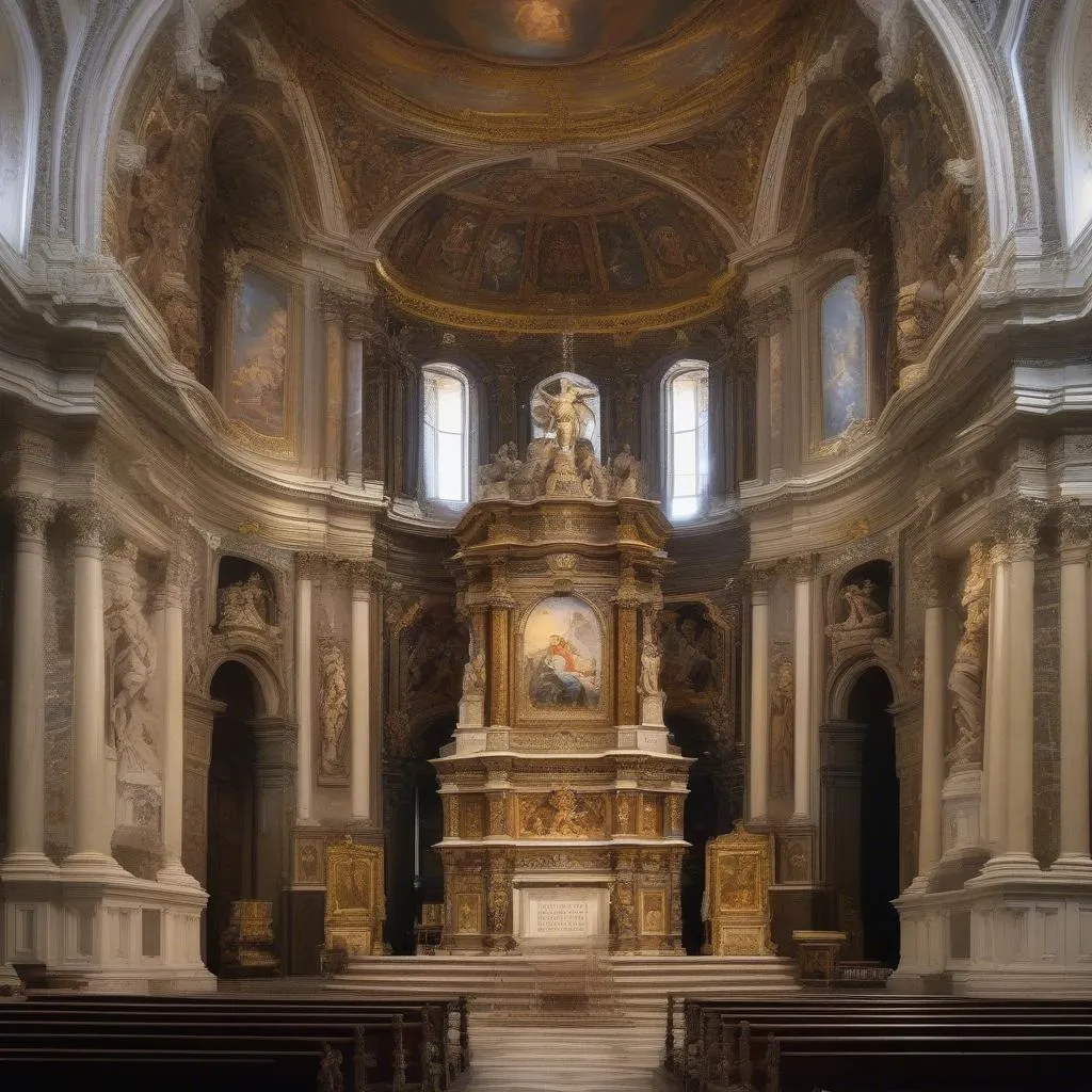 Marie-autel de l’église de Santa Maria in Vallicella, Rome : Un joyau d’art et d’histoire