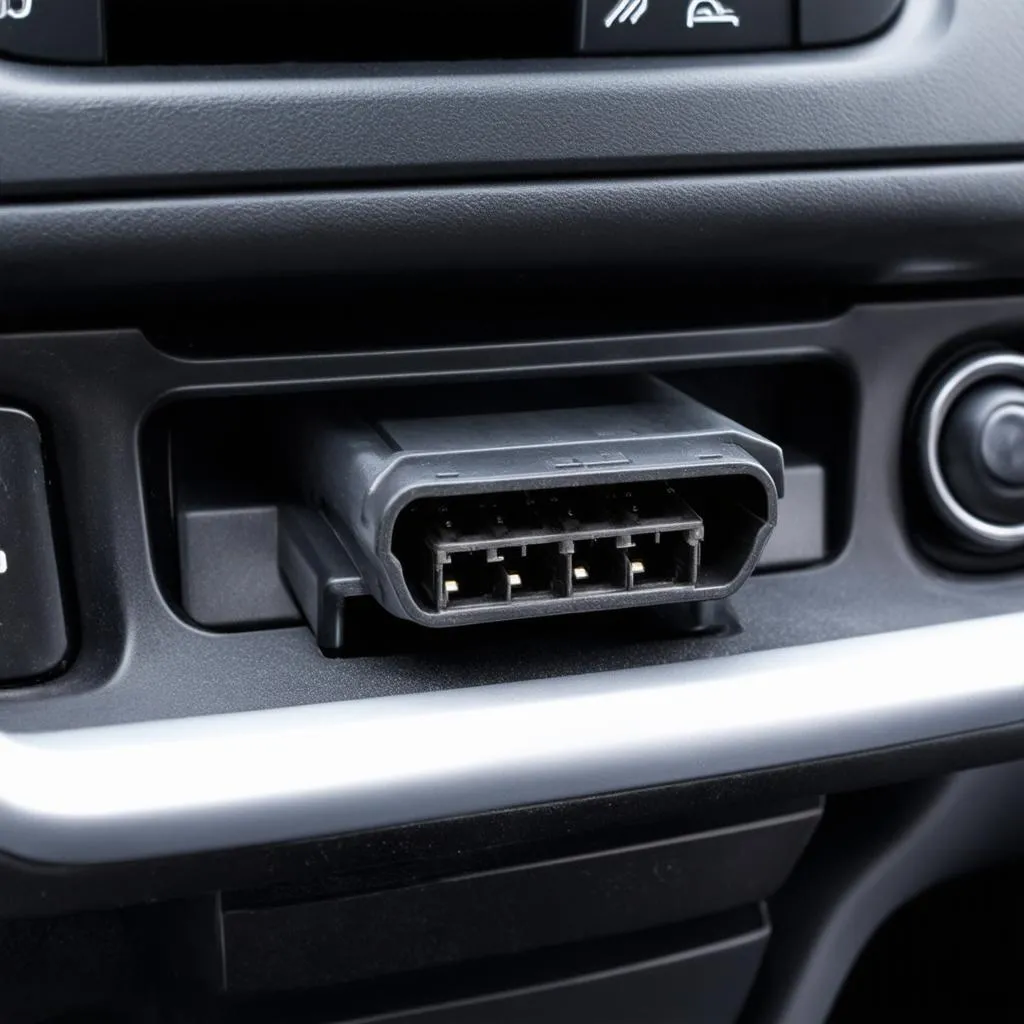 Emplacement du port OBD sur une Mazda 5