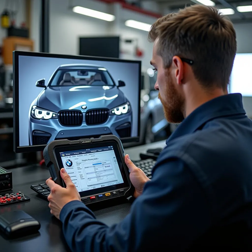 Mécanicien BMW en atelier