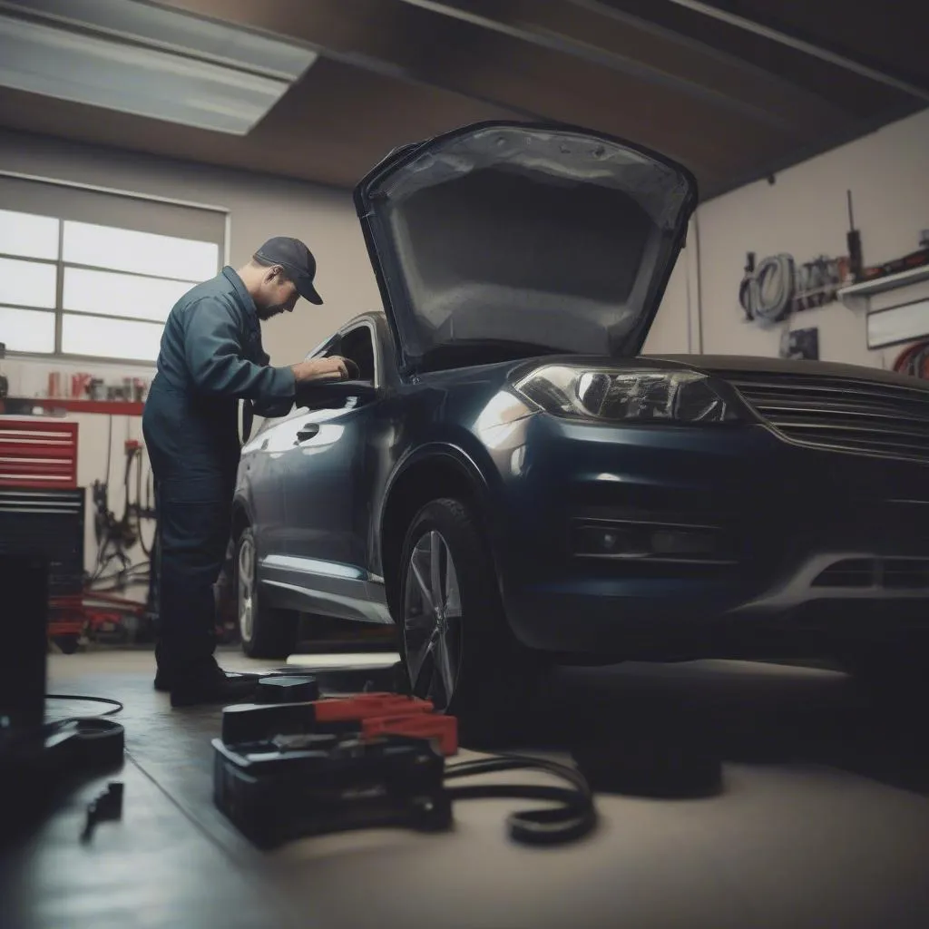 Mécanicien au garage