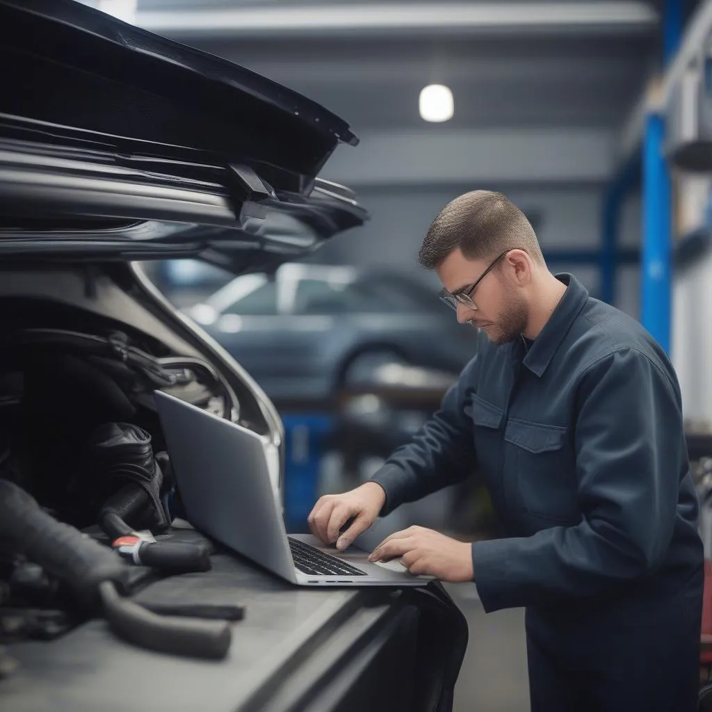 Atelier automobile utilisant le logiciel Mitchell